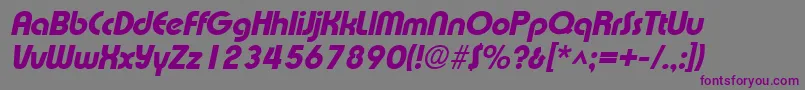 ExpressaBoldItalic Font – Purple Fonts on Gray Background