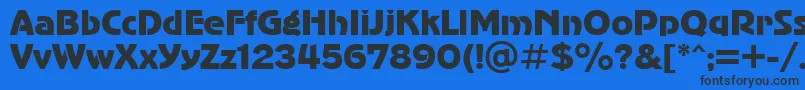 AdvergothiccttRegular Font – Black Fonts on Blue Background