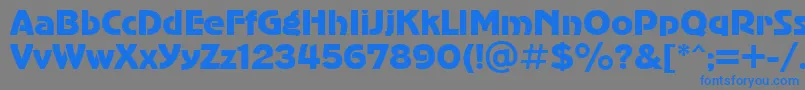 AdvergothiccttRegular Font – Blue Fonts on Gray Background