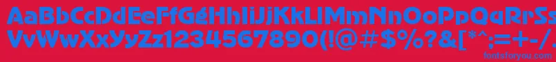 AdvergothiccttRegular Font – Blue Fonts on Red Background