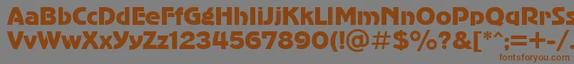 AdvergothiccttRegular Font – Brown Fonts on Gray Background