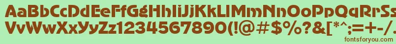 AdvergothiccttRegular Font – Brown Fonts on Green Background