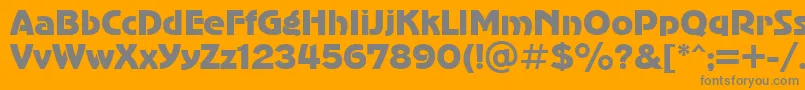 AdvergothiccttRegular-Schriftart – Graue Schriften auf orangefarbenem Hintergrund