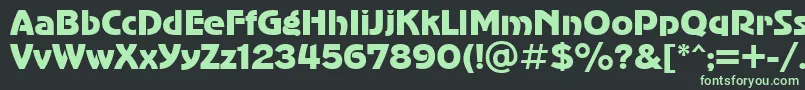 AdvergothiccttRegular Font – Green Fonts on Black Background