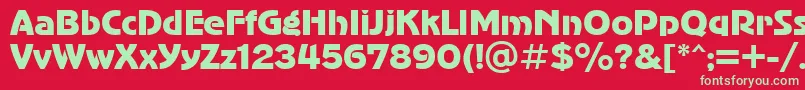 AdvergothiccttRegular Font – Green Fonts on Red Background