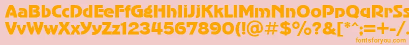 AdvergothiccttRegular Font – Orange Fonts on Pink Background