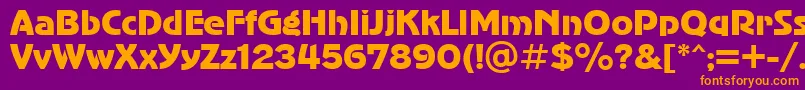 AdvergothiccttRegular Font – Orange Fonts on Purple Background