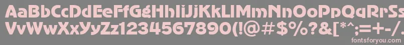 AdvergothiccttRegular Font – Pink Fonts on Gray Background