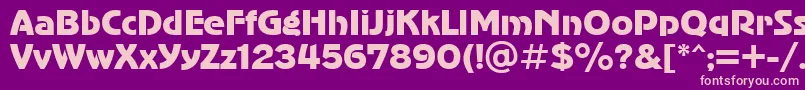 Czcionka AdvergothiccttRegular – różowe czcionki na fioletowym tle