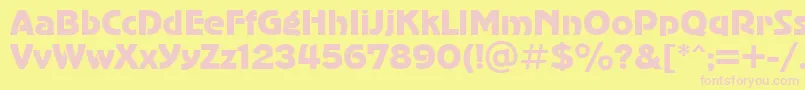 AdvergothiccttRegular Font – Pink Fonts on Yellow Background