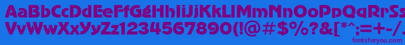 AdvergothiccttRegular Font – Purple Fonts on Blue Background