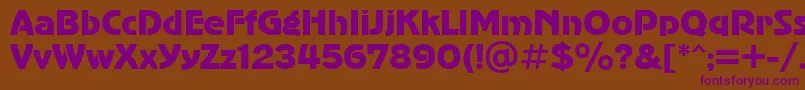 AdvergothiccttRegular Font – Purple Fonts on Brown Background