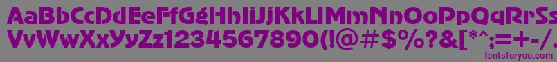 AdvergothiccttRegular Font – Purple Fonts on Gray Background