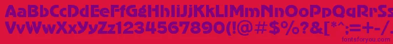 AdvergothiccttRegular Font – Purple Fonts on Red Background