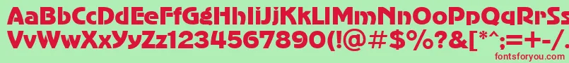 AdvergothiccttRegular Font – Red Fonts on Green Background