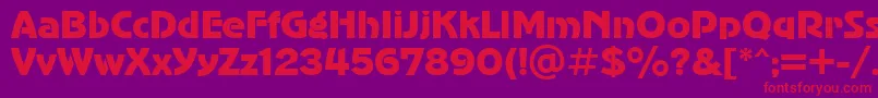 AdvergothiccttRegular-fontti – punaiset fontit violetilla taustalla