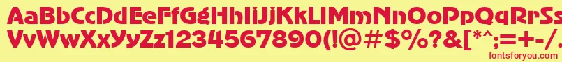 AdvergothiccttRegular Font – Red Fonts on Yellow Background