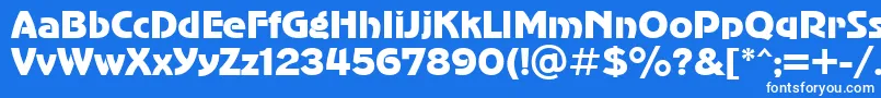 フォントAdvergothiccttRegular – 青い背景に白い文字