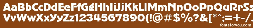 Шрифт AdvergothiccttRegular – белые шрифты на коричневом фоне