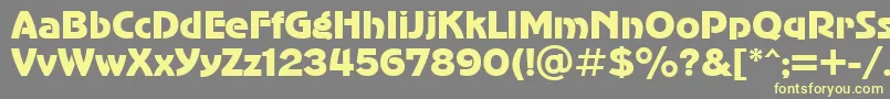 AdvergothiccttRegular-Schriftart – Gelbe Schriften auf grauem Hintergrund
