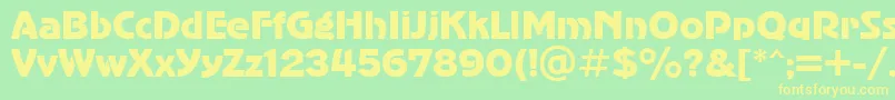 AdvergothiccttRegular Font – Yellow Fonts on Green Background