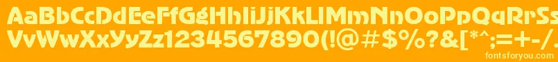 AdvergothiccttRegular Font – Yellow Fonts on Orange Background