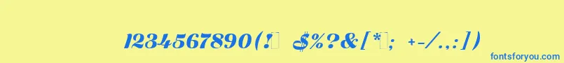 Zaragozac Font – Blue Fonts on Yellow Background