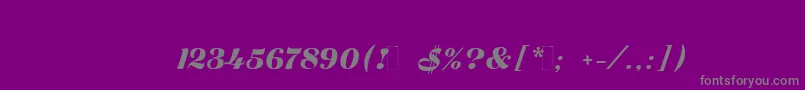 Zaragozac Font – Gray Fonts on Purple Background