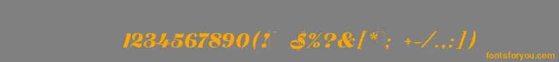 Zaragozac Font – Orange Fonts on Gray Background