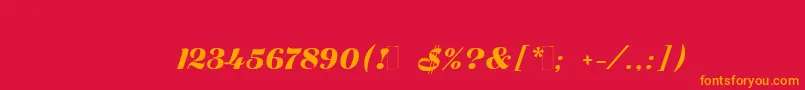 Zaragozac Font – Orange Fonts on Red Background