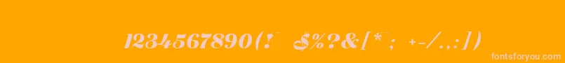 Zaragozac Font – Pink Fonts on Orange Background