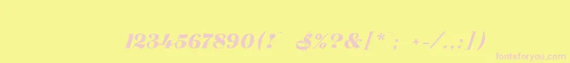 Zaragozac Font – Pink Fonts on Yellow Background