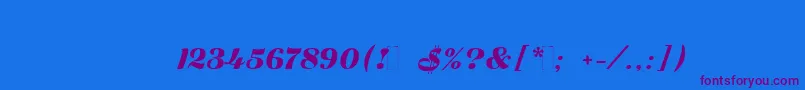 Zaragozac Font – Purple Fonts on Blue Background