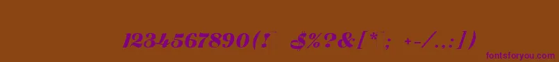 Zaragozac Font – Purple Fonts on Brown Background