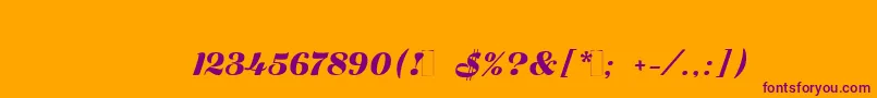 Zaragozac Font – Purple Fonts on Orange Background