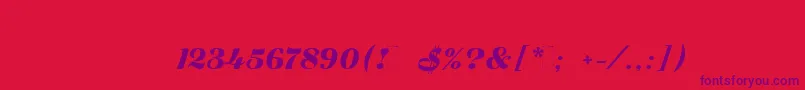 Zaragozac Font – Purple Fonts on Red Background