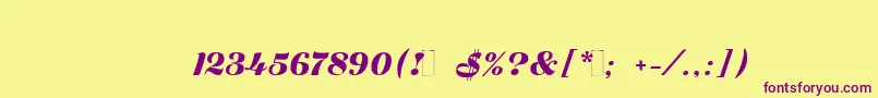 Zaragozac Font – Purple Fonts on Yellow Background