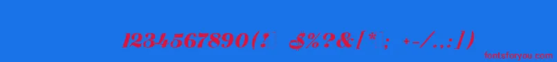 Zaragozac Font – Red Fonts on Blue Background