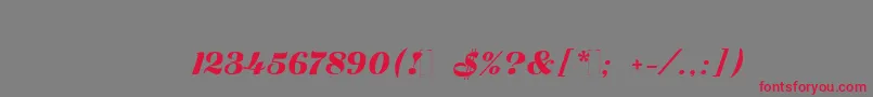 Zaragozac-Schriftart – Rote Schriften auf grauem Hintergrund