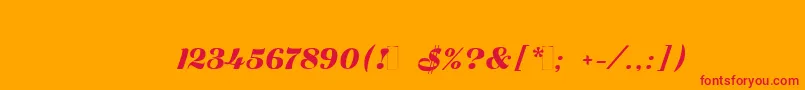 Zaragozac Font – Red Fonts on Orange Background