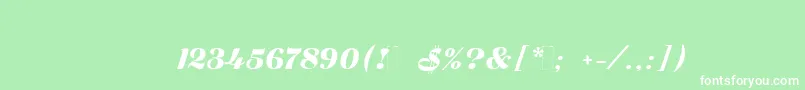 Zaragozac Font – White Fonts on Green Background