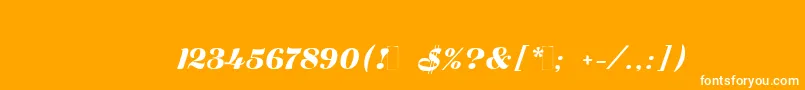 フォントZaragozac – オレンジの背景に白い文字