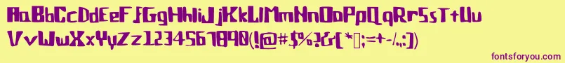 Cozumix Font – Purple Fonts on Yellow Background