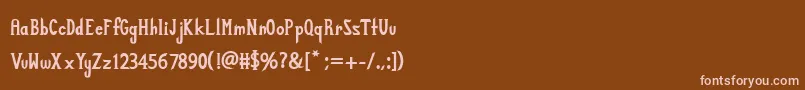 Шрифт Zabdilus – розовые шрифты на коричневом фоне