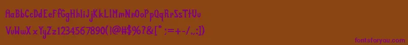 Шрифт Zabdilus – фиолетовые шрифты на коричневом фоне