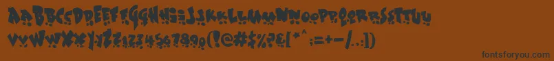Sk8 Font – Black Fonts on Brown Background