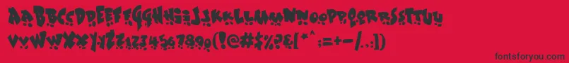 Sk8 Font – Black Fonts on Red Background