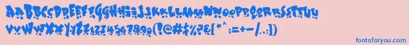 Sk8 Font – Blue Fonts on Pink Background