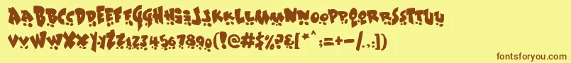 Sk8 Font – Brown Fonts on Yellow Background