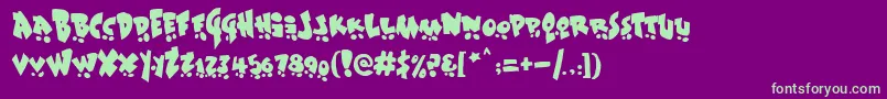 Sk8 Font – Green Fonts on Purple Background